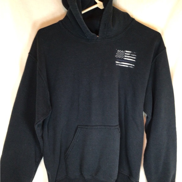 Back The Blue Pullover navy blue Hoodie Men’s Small - Picture 4 of 5